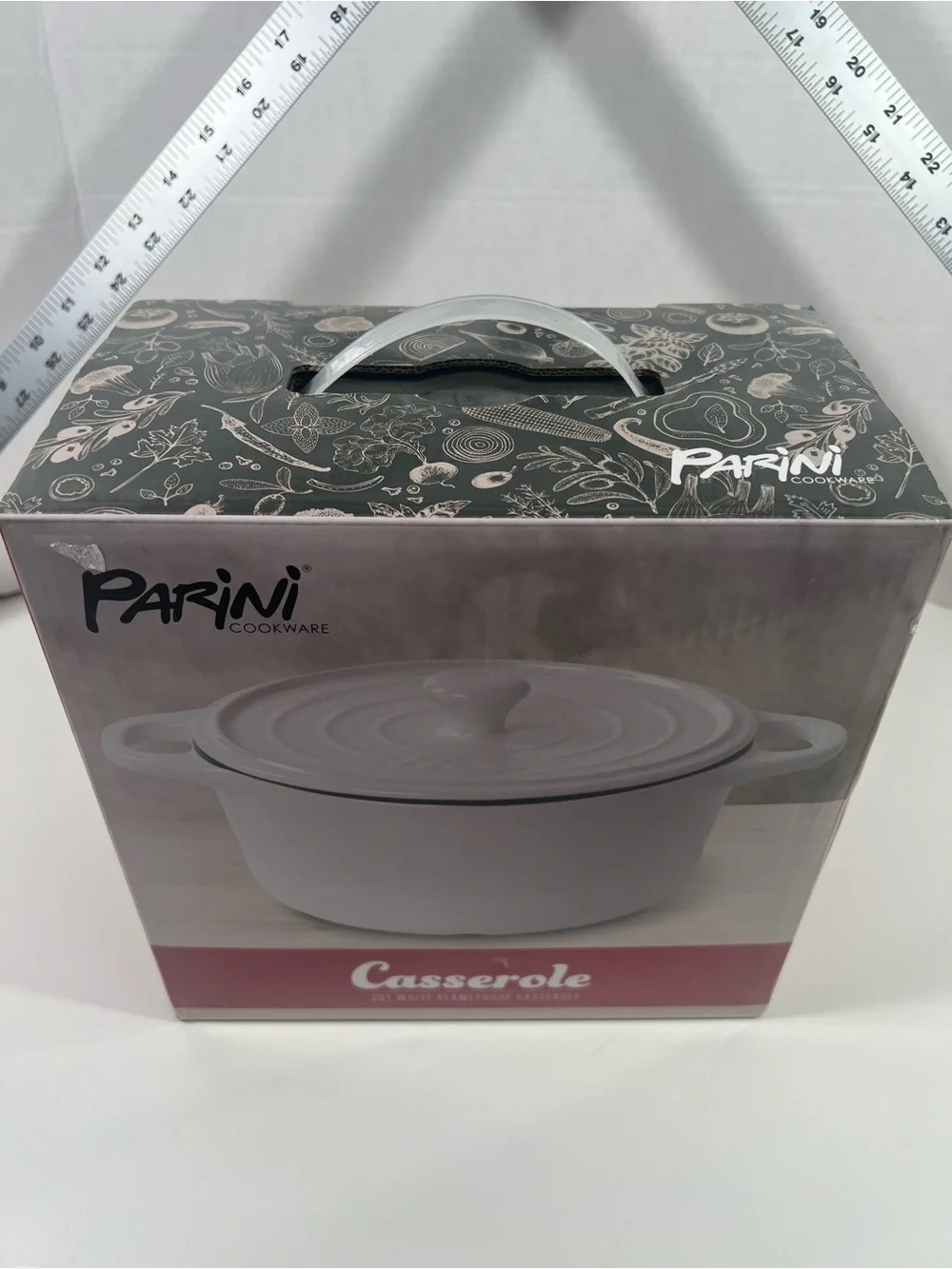 Parini Cookware 2 QT White Flameproof Casserole!